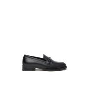 Nerogiardini Läder damloafers med metallklämma Black, Dam