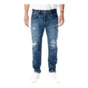 Edwin Mörkblå Tapered Fit Jeans Blue, Herr