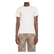 Burberry Equestrian Knight Broderad Bomull Jersey T-shirt White, Herr