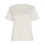 Calvin Klein Cirkeltryck Regular T-Shirt Beige, Dam