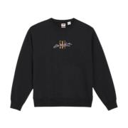 Levi's Mäns Grafiska Crew Sweatshirt Black, Herr