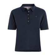 Tommy Hilfiger 1985 REG Pique Polo Shirt Kvinnor Blue, Dam