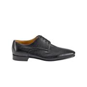 Testoni Mjuk Deerskin Captoe Derby Sko Black, Herr