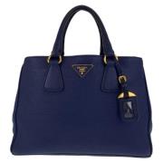 Prada Vintage Pre-owned Laeder handvskor Blue, Dam