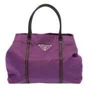 Prada Vintage Pre-owned Tyg prada-vskor Purple, Dam