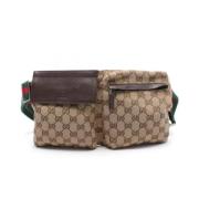 Gucci Vintage Pre-owned Canvas gucci-vskor Beige, Dam