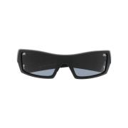 Oakley Svart Logo Plaque Flag-Print Solglasögon Black, Unisex