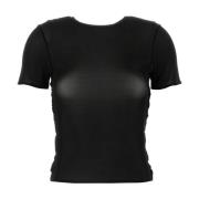 Magda Butrym Mesh Stretch Top Black, Dam