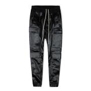 Rick Owens Svart Cargo Popeline Byxor Black, Herr