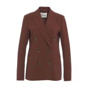 Ottod'Ame Brun Dubbelknäppt Blazer Elegant Stil Brown, Dam