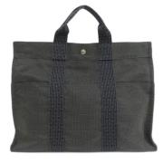 Hermès Vintage Pre-owned Canvas handvskor Gray, Dam