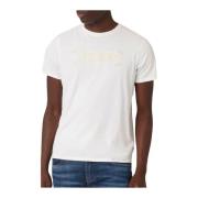 Guess Bomull T-shirt - Vit, Rak passform White, Herr