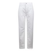 Dolce & Gabbana Elongated High-Rise Wide Leg Jeans White, Dam