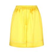 Dolce & Gabbana Silk Citrongula Shorts Yellow, Dam