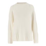 Allude Rundhals-Strickpullover White, Dam