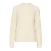 Soaked in Luxury Vit Raglan Pullover Tröja White, Dam