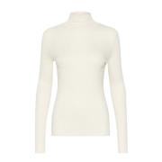 Soaked in Luxury Rollneck Top Whisper White Beige, Dam