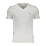 Guess Stiligt Logo V-ringad T-shirt White, Herr