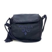 Prada Vintage Pre-owned Canvas crossbodyvskor Blue, Dam