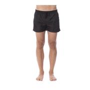 Roberto Cavalli Sport Badkläder Boxer Shorts med Tryck Black, Herr