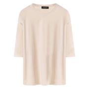 Fabiana Filippi Casual Bomull T-shirt Beige, Dam