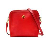 Hermès Vintage Pre-owned Tyg axelremsvskor Red, Dam