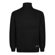 A.p.c. Turtle Neck Sweater Black, Herr