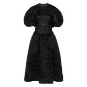 Simone Rocha Svart Petal Sleeve Korsettklänning Black, Dam