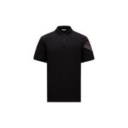 Moncler Logo-Patch Bomull T-shirt Black, Herr