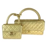 Chanel Vintage Pre-owned Laeder handvskor Yellow, Dam