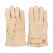 Kiton Beige Läderhandskar Full-Finger Design Beige, Herr