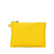 Hermès Vintage Pre-owned Canvas handvskor Yellow, Dam