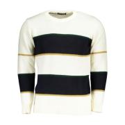 U.s. Polo Assn. Vit Crew Neck Sweater Kontrastdetaljer White, Herr