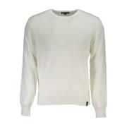 U.s. Polo Assn. Vit Crew Neck Sweater med Kontrastdetaljer White, Herr