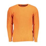 U.s. Polo Assn. Twisted Crew Neck Sweater Orange, Herr