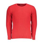 U.s. Polo Assn. Twisted Crew Neck Sweater med Logo Pink, Herr