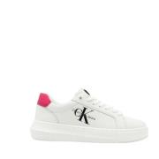 Calvin Klein Stilrena Vita Lädersneakers White, Dam