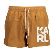 Karl Lagerfeld Brun Herr Badkläder Shorts med Fickor Brown, Herr