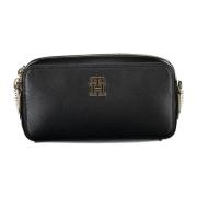 Tommy Hilfiger Svart Crossbody Väska med Kedja Rem Black, Dam