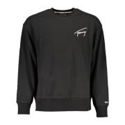 Tommy Hilfiger Svart Långärmad Crewneck Broderad Sweatshirt Black, Her...