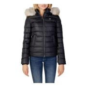 Tommy Hilfiger Svart Huva Dragkedja Jacka Kvinnor Black, Dam