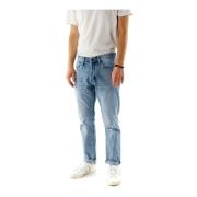 Denham Tapered Fit Jeans Blue, Herr