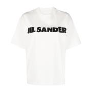 Jil Sander Porcelain Logo T-tröja White, Dam