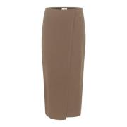 Soaked in Luxury Elegant Slim-Fit Kjol Morel Brown, Dam