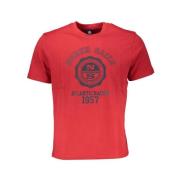 North Sails Röd Bomull Tryck Logo T-shirt Red, Herr