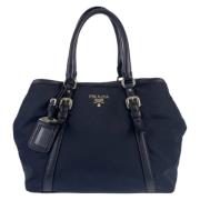 Prada Vintage Pre-owned Canvas prada-vskor Blue, Dam