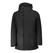 Woolrich Svart Herr Parka Jacka Huva Black, Herr