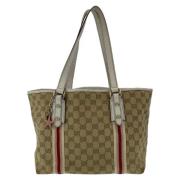 Gucci Vintage Pre-owned Canvas gucci-vskor Beige, Dam