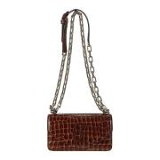 Christian Louboutin Kedja Crossbody Pochette Brown, Dam