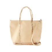 Vanessa Bruno Bomull Shopper Väska Beige Strass Beige, Dam